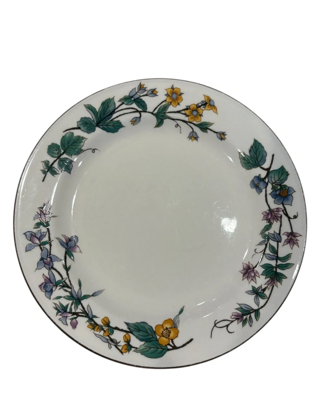 WoodHill By Citation Set Of 6 Floral Wild Flower Salad Dessert Plates 7 1/2”